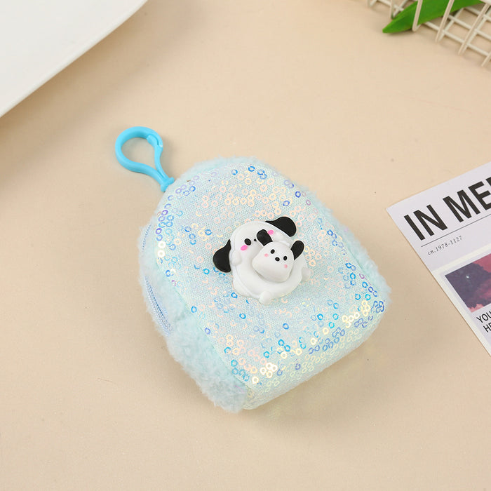 Wholesale Cartoon Rotatable Small Schoolbag Style Plush Keychain JDC-KC-YiK006