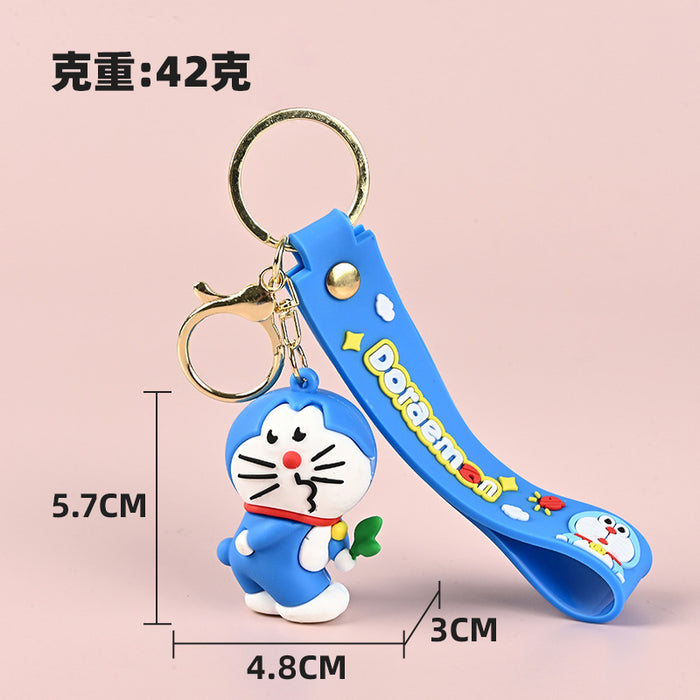 Wholesale Silicone 3D Cartoon Keychain Cute Cat Pendant Decorative Accessory MOQ≥10