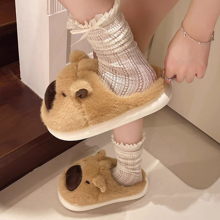 Wholesale  Cotton Slippers Women's Plush Cold-proof Warm-keeping Cotton Slippers for Hairy Home Cotton Slippers for Women