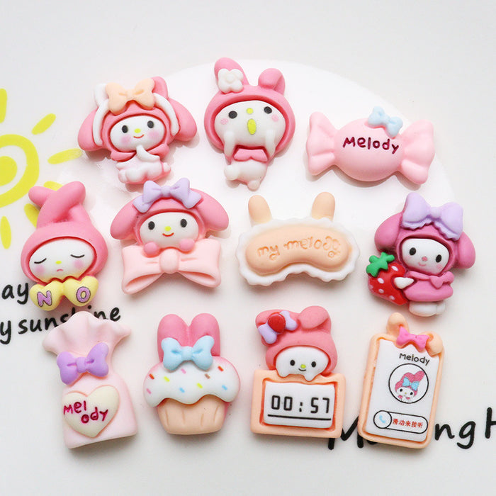 Wholesale 10pcs Cartoon 3D Doll Accessories DIY Resin Accessories JDC-FK-YaoL010