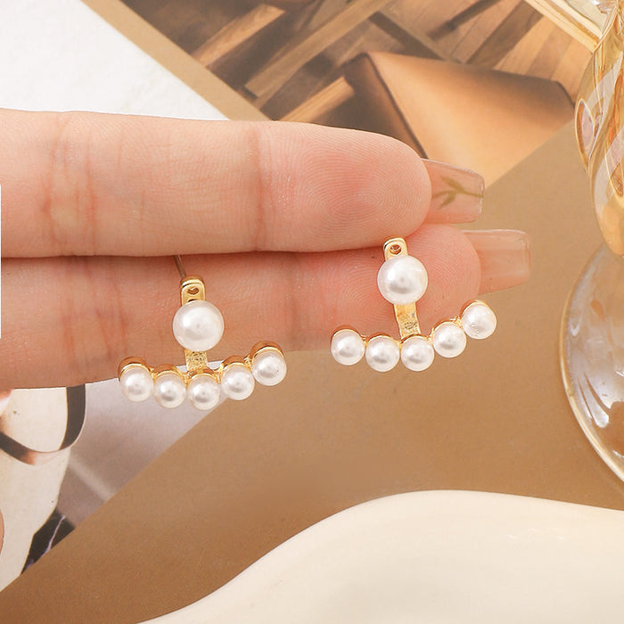 Wholesale Silver Needle Pearl Earrings Earrings Silver Needle Earrings Simple Style Earhook Light Luxury Versatile Pendant