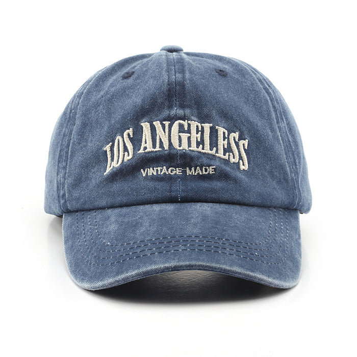 Wholesale Washed Cotton Soft Top Embroidered Men's and Women's Baseball Caps Outdoor American Denim Vintage Hats