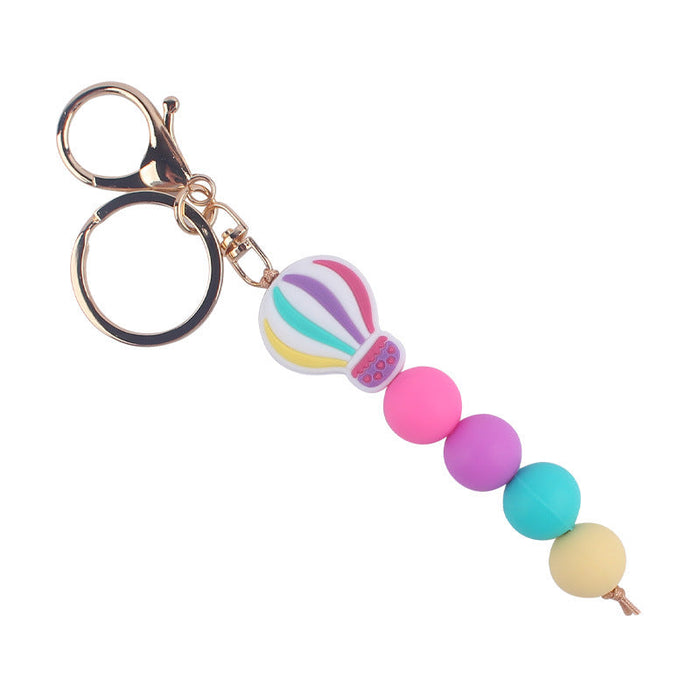 Wholesale Cartoon Hot Air Balloon Silicone Keychains