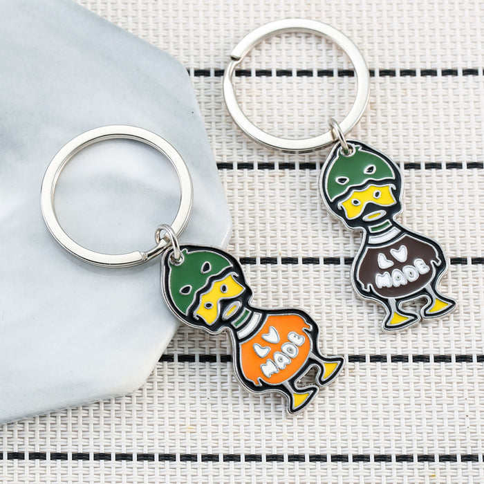 Wholesale Alloy Cartoon Duck Keychain JDC-KC-JinZ014