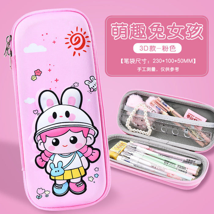 Wholesale New 3D Stereo Stationery Box for Primary School Students Cartoon Eva Pencil Case