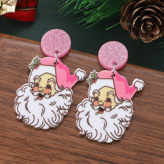 Wholesale Cute pink pendant earrings for Christmas