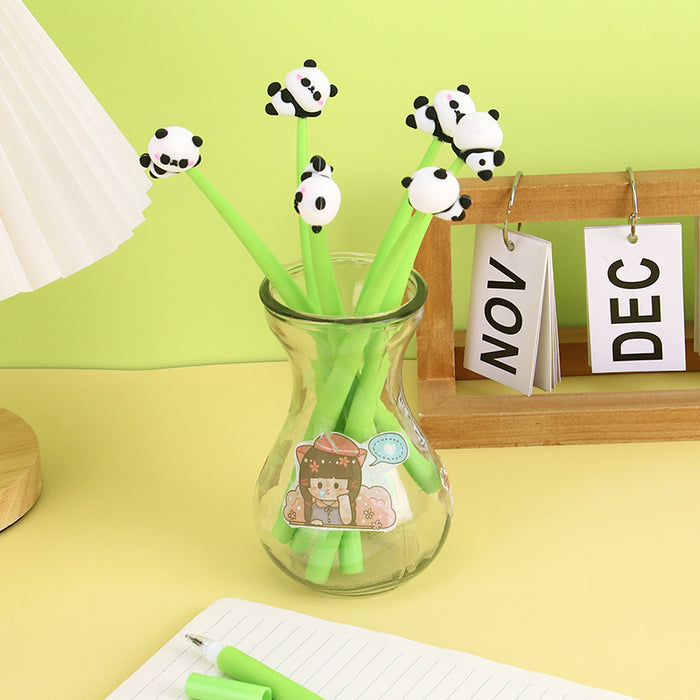 Wholesale Soft Plastic Gel Pens Cute Cartoon Panda Design for Student Everyday Use