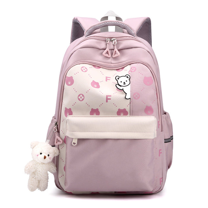 Wholesale school students large capacity girl backpack cartoon multi-layer junior high school student backpack durable lightweight