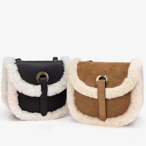 Wholesale women's bag autumn and winter suede saddle bag fur bag lamb wool shoulder slung casual plush bag