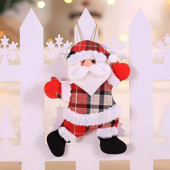 Wholesale Christmas decorations Christmas tree accessories Christmas fabric small doll pendant dancing old snowman doll
