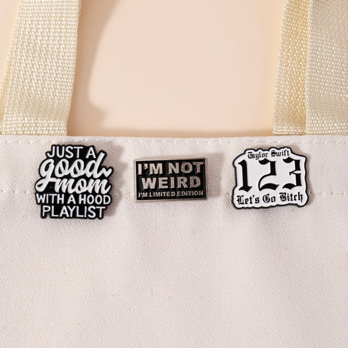 Wholesale Letter metal brooch clothes bag pin badge clothing accessories