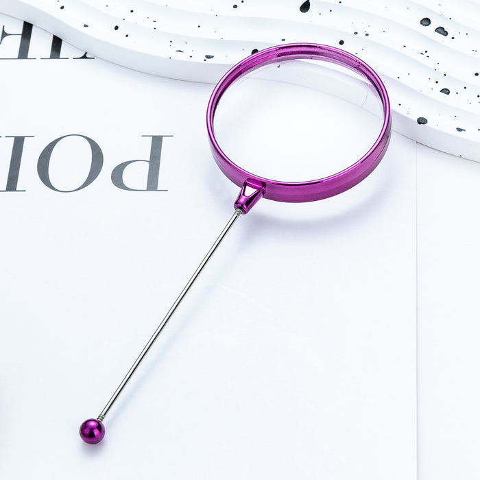 Wholesale DIY beaded magnifying glass for elderly people to read plastic magnifying glass for students to play with