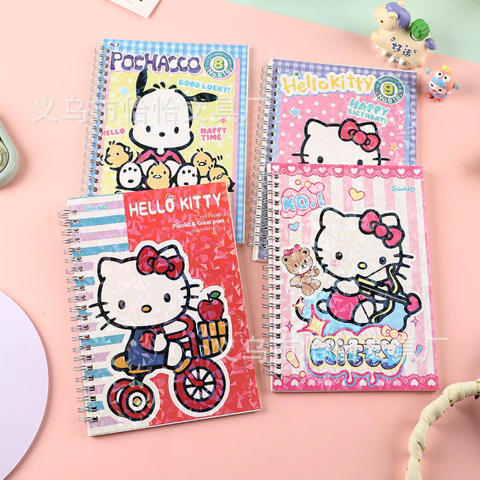 Wholesale 4pcs Cartoon A5 Spiral Creative Daily Notebook