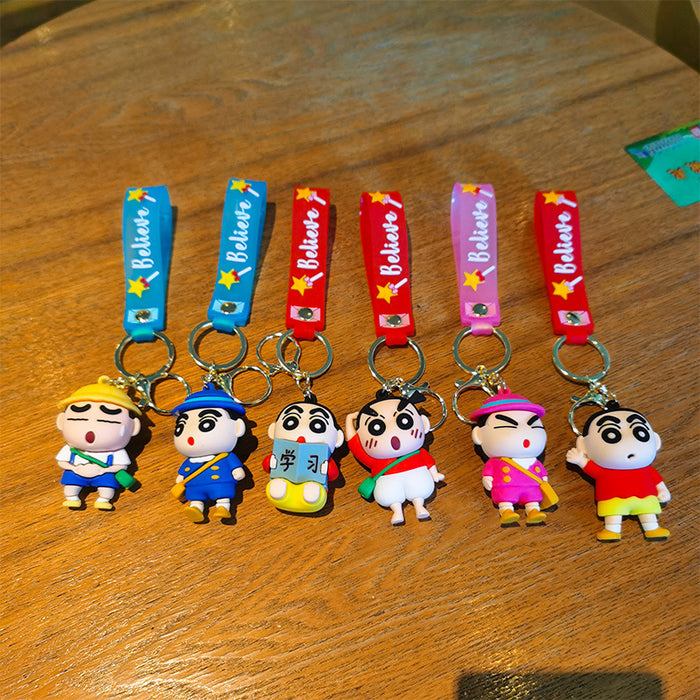 Wholesale Cartoon boy Bag Pendant Car Key Ring