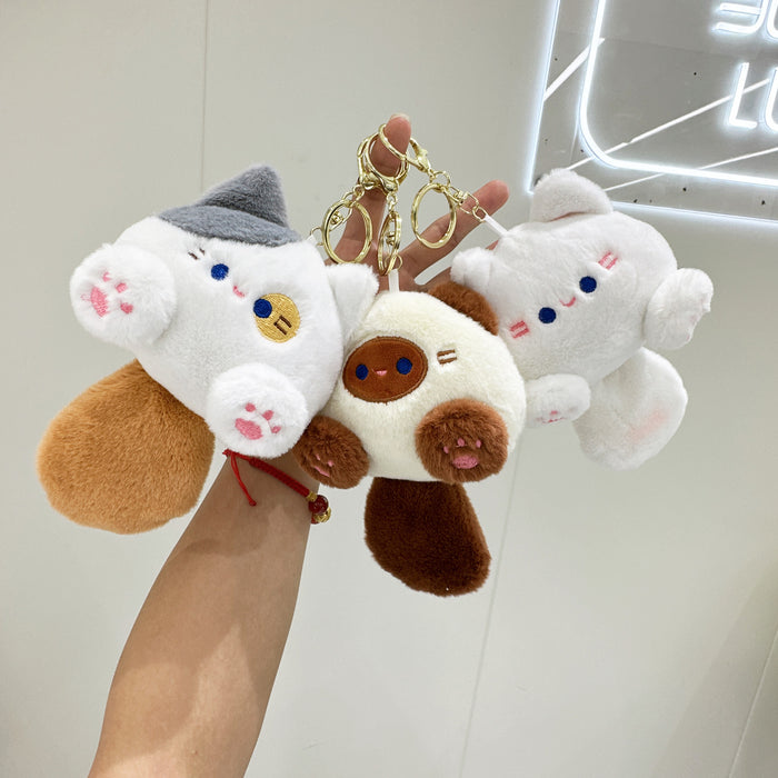 Wholesale Plush Cartoon Cat Plush Toy Keychain JDC-KC-YuKun005