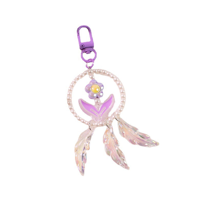 Wholesale Pearl Flower Acrylic Keychain JDC-KC-YChen011