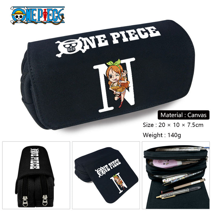 Wholesale Anime Canvas Pencil Case Multifunctional School Stationery Pouch For Students