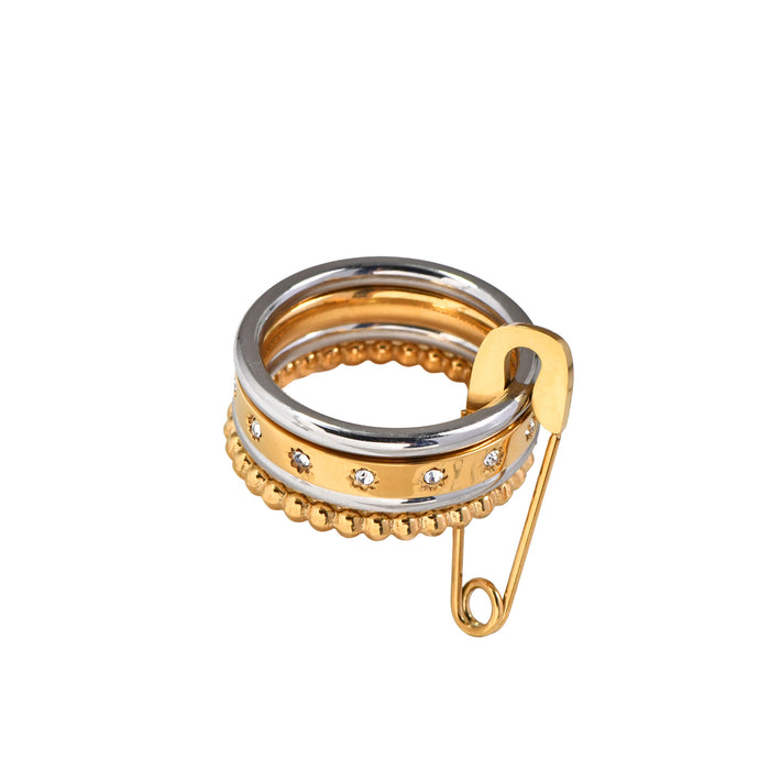 Wholesale  Multi-Layered Stacked Rings,  Titanium Steel Non-Fading Rings