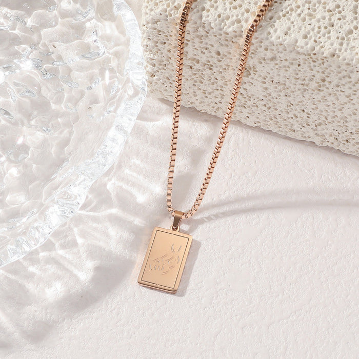 Wholesale New stainless steel necklace pendant with geometric simplicity and high-end feel. Titanium steel necklace does not fade. Jewelry