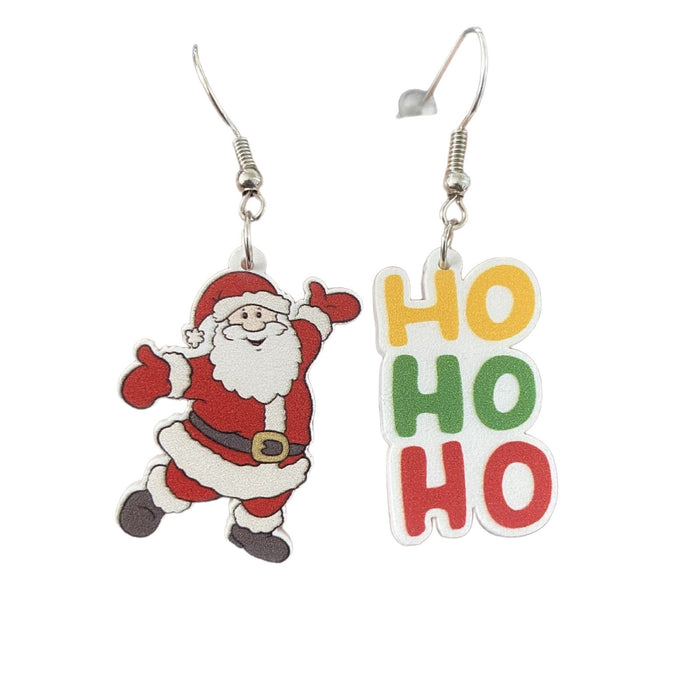 Wholesale Fashion Acrylic Cartoon Christmas Earrings With Reindeer Flamingo And Rainbow Designs Party Wear Jewelry Accessory
