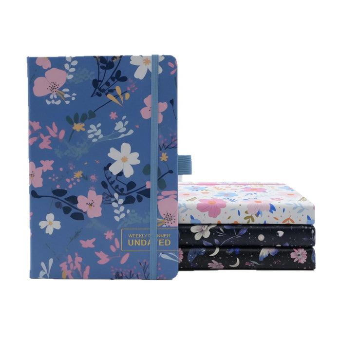 Wholesale Floral Undated Weekly Planner Notebook A5 Imitation Leather Cute Butterfly Design Journal