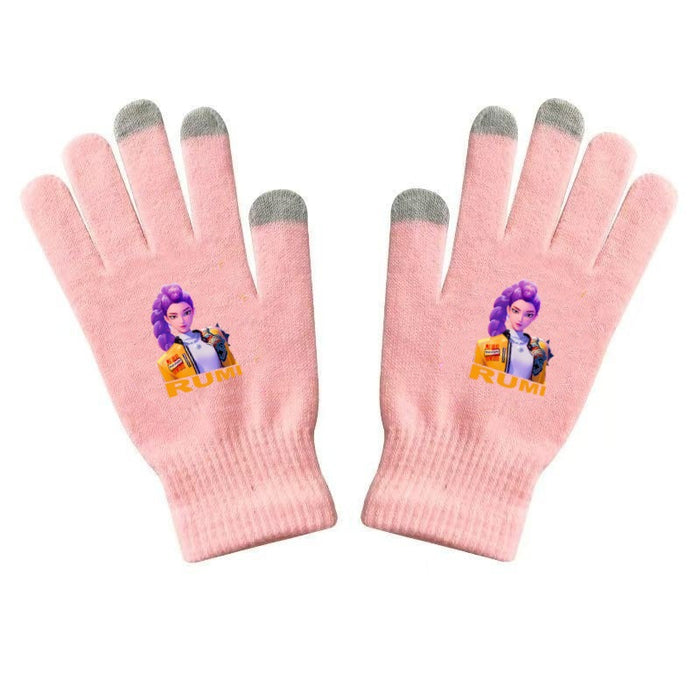 Wholesale Warm Touchscreen Gloves Printed Knitted Gloves