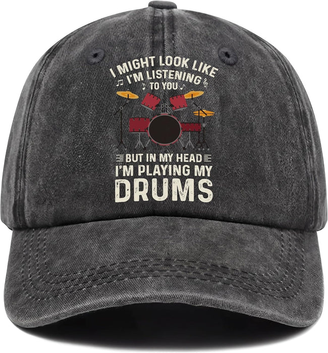 Wholesale Vintage Washed Baseball Cap With Firefighter Drama Themed Print Adjustable Curved Brim For Everyday Summer Wear