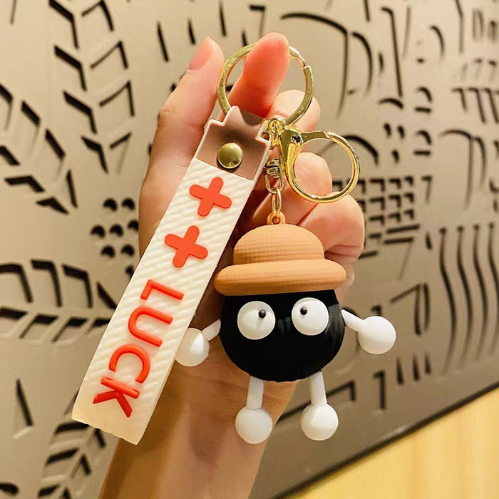 Wholesale Cartoon Coal Ball Keychain Couple Bag Hanging Accessories Car Key Chain