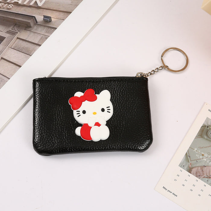 Wholesale Cartoon Cute PU Zipper Coin Purse Keychain JDC-KC-YiK007