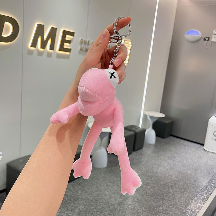 Wholesale Cute frog plush doll pendant stall doll stall doll bag keychain plush toy