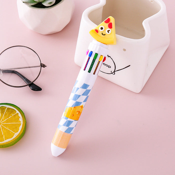 Wholesale Fast food French fries hamburger ten color ballpoint pen