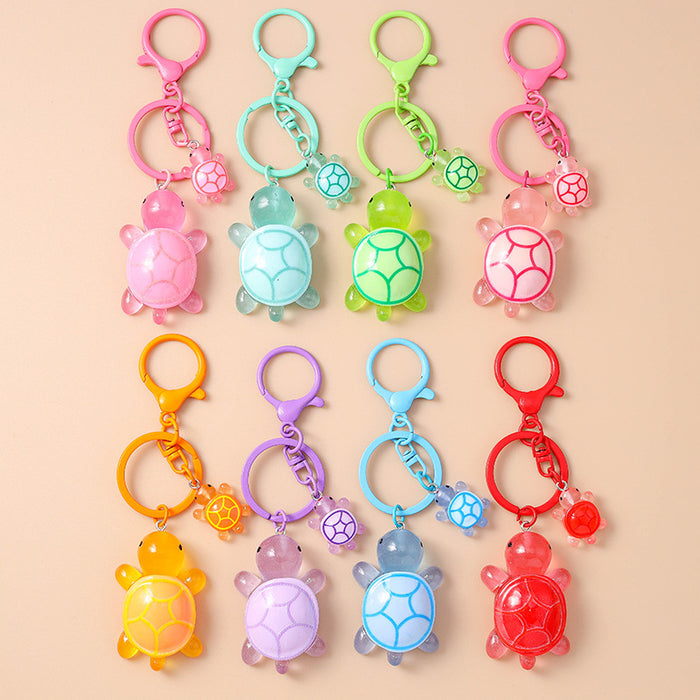 Wholesale Cute cartoon resin turtle keychains