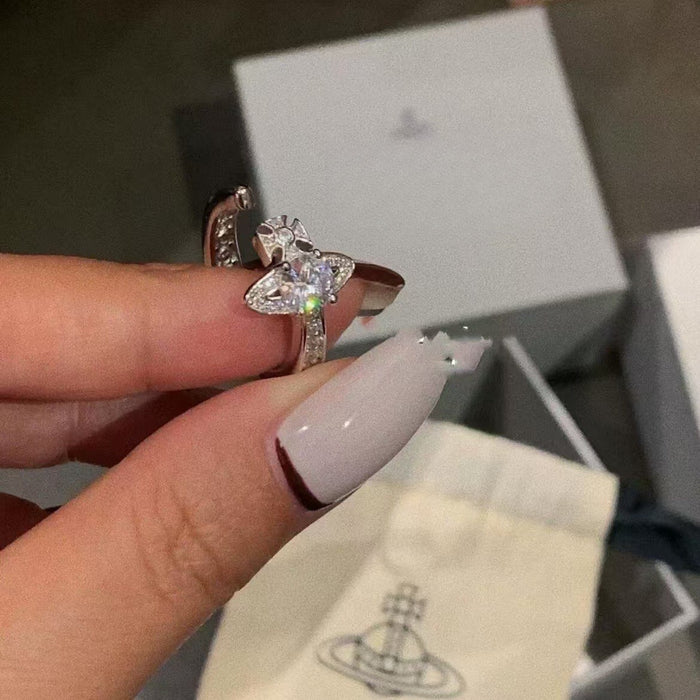 Wholesale Saturn Diamond Open Ring Female Saturn Ring