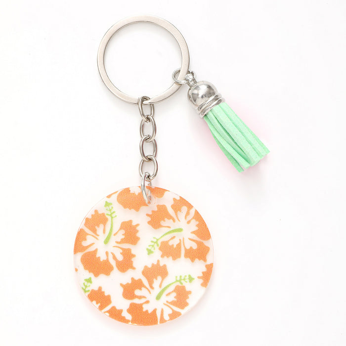 Wholesale Acrylic Flowers and Leaves Keychain JDC-KC-YiTian011