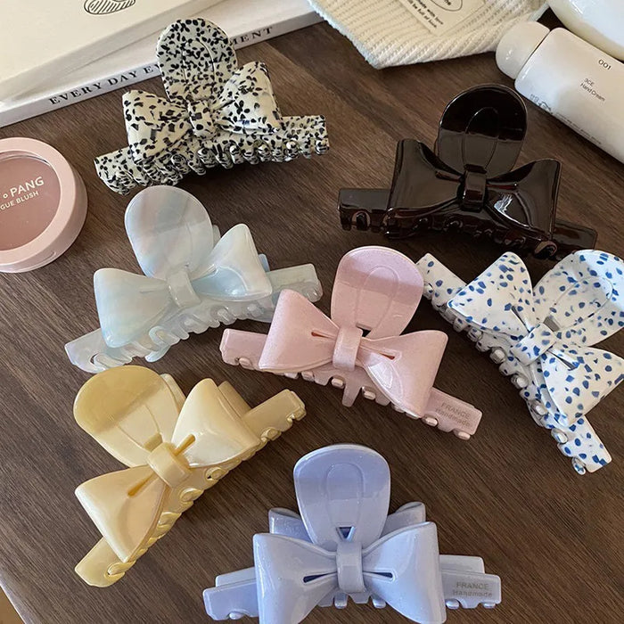 Wholesale Sweet bow, vinegar clip, niche design, cute shark clip, hair clip