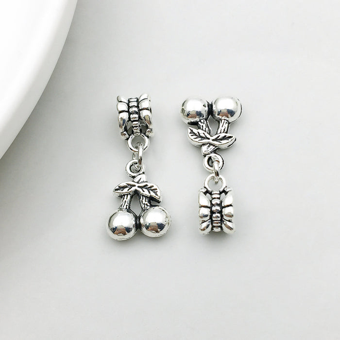 Wholesale Zinc alloy simulated maple leaf high-heeled shoe series large hole bead DIY beads pendant