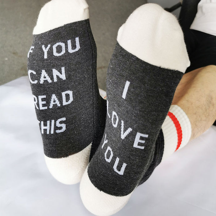 Wholesale IF YOU CAN English Lettered Mid-tube Socks JDC-SK-XQ035