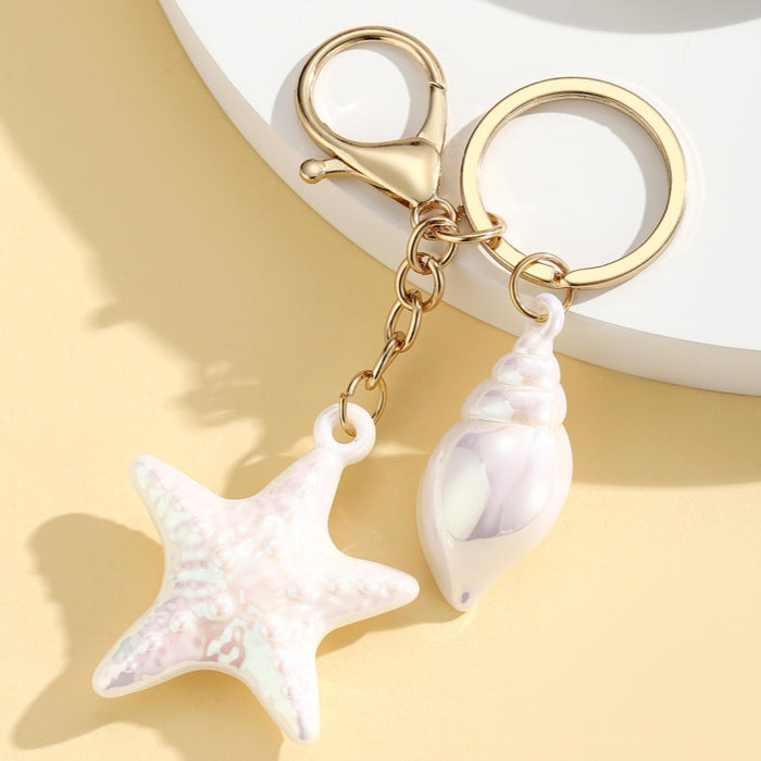 Wholesale Marine Life Watercolor Starfish Keychain