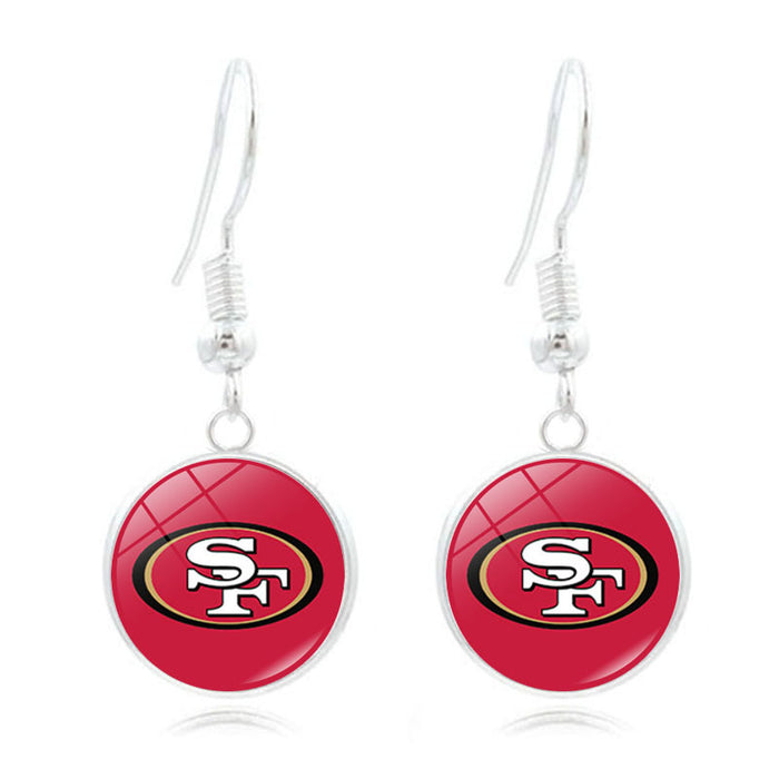 Wholesale Football Team  Pattern Earrings   Ear Jewelry