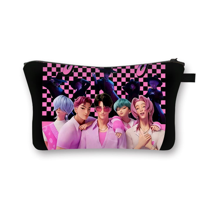 Wholesale Kpop Girls'  large capacity desktop storage cosmetic bag