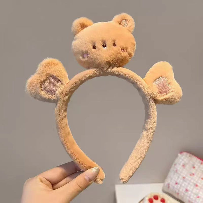 Wholesale Cute cartoon animal-shaped face wash headband