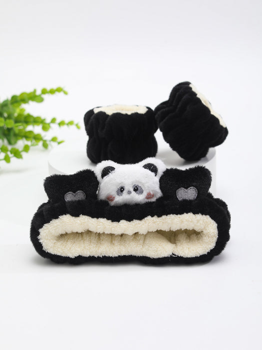 Wholesale Cute cartoon animal face wash headband