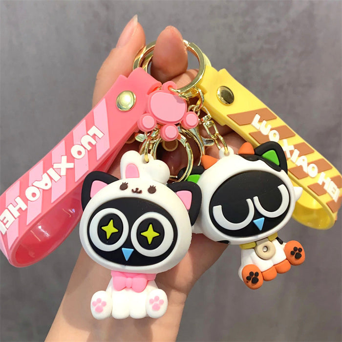 Wholesale 2PCS Cartoon Animals Panda PVC Keychains JDC-KC-Aobang005