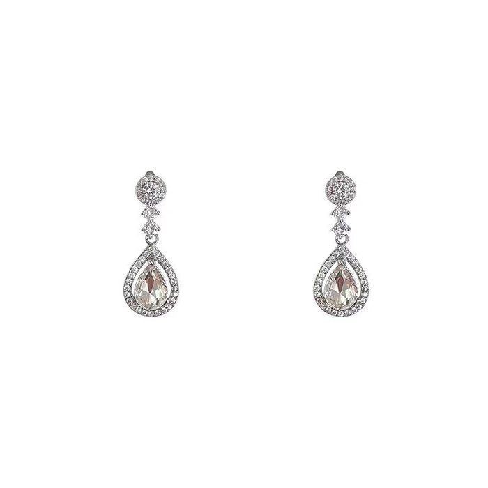 Wholesale  S925 Silver Needle  Zircon Drop Earrings Women's Earrings  Ear Jewelry