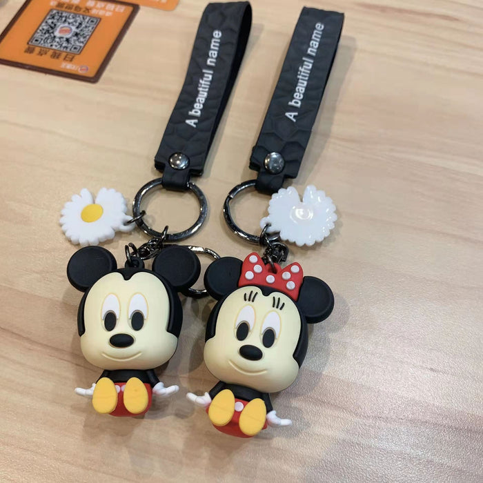 Wholesale Cute Couple Cartoon Mickey Minnie Doll Keychain Pendant Creative Car Key Chain Girlfriend Gift