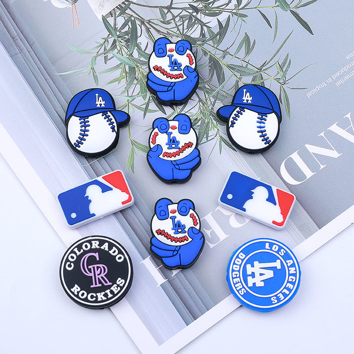 Wholesale 20pcs Baseball Silicone Beads JDC-BDS-HeX059