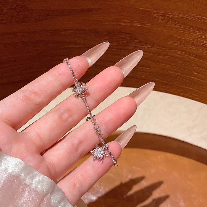 Wholesale Micro-paved zircon snowflake bracelet