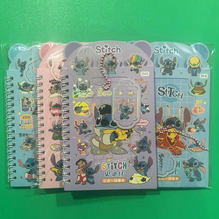 Wholesale Cute cartoon high-quality sticker spiral notebook for elementary school students