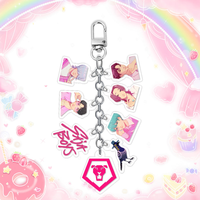 Wholesale 6PCS Kpop Custom Acrylic DIY Keychains