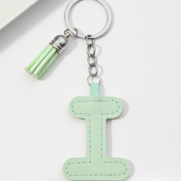 Wholesale PU Leather 26 English Letters Keychain JDC-KC-RongRui063